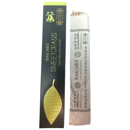Ethnic Incense Sweet Grass Banjara Aztec Sweetgrass - 1 Pack of 15gr.