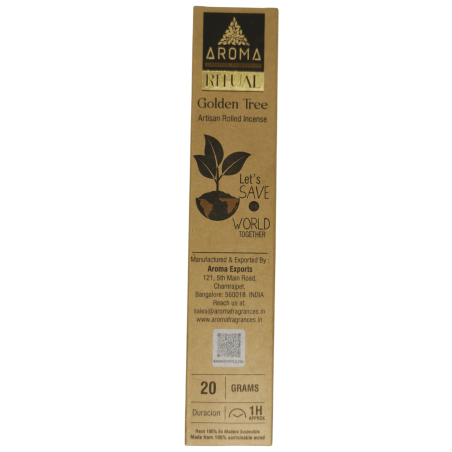Golden Tree Ritual Rökelse AROMA Artisan Rökelse - 20 grams ask med inspirerande budskap