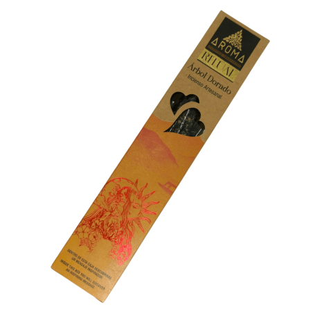 Incenso Ritual Golden Tree AROMA Incenso Artesanal - caixa de 20 gramas com mensagem inspiradora