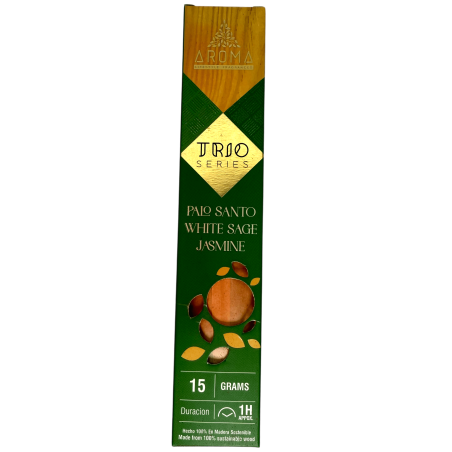 Wierook AROMA Trio Palo Santo, Witte Salie en Jasmijn - Trio Series 1 pakje 15gr.
