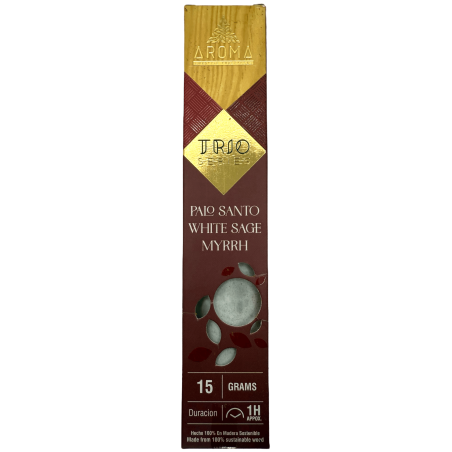 Incenso AROMA Trio Palo Santo, Salvia Bianca e Mirra - Serie Trio 1 confezione 15gr.