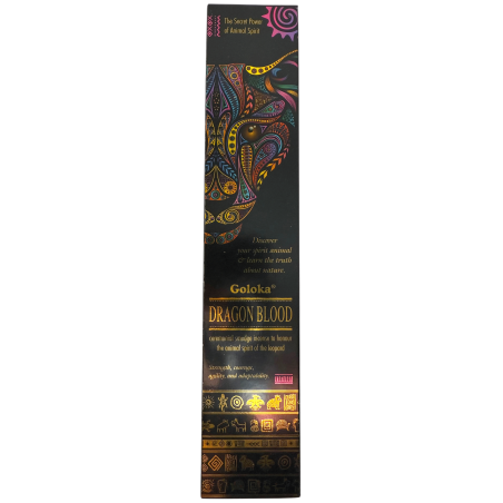 Encens Esprits Animaux Dragon Sang Léopard Encens Goloka - Lot de 8 bâtonnets d’encens bio