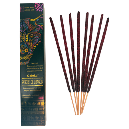 Incenso Animal Spirits Sangue di Drago Incenso Leopardo Goloka - Confezione da 8 bastoncini di incenso biologico