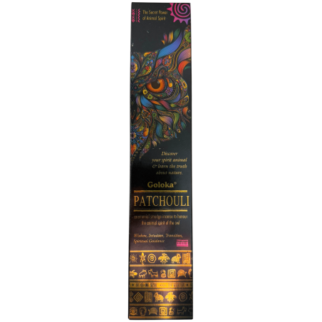 Animal Spirits Tămâie Bufniță Patchouli Tămâie Goloka - Pachet de 8 bețișoare de tămâie organică