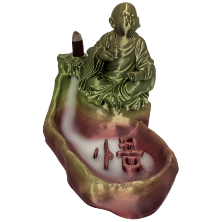 Arzător de tămâie Buddha cu simbol OM - Cascada de tămâie Reflux