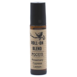 Roll-on Blend of Essential Oils Focus Rosemary, Cypress and Lemon with vitamin E - 10ml.