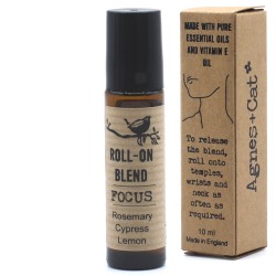 Roll-on Blend of Essential Oils Focus Rosemary, Cypress and Lemon with vitamin E - 10ml.