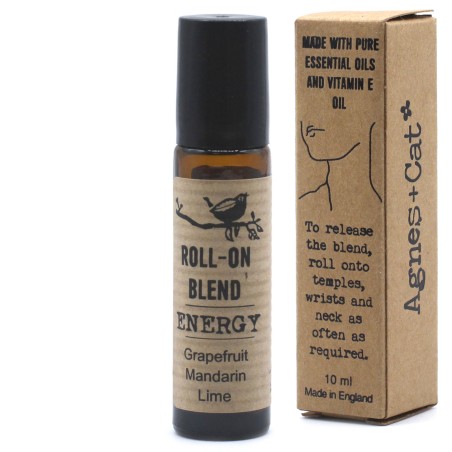 Mistura de Óleos Essenciais Roll-on Energy Toranja, Tangerina e Lima com vitamina E - 10ml.
