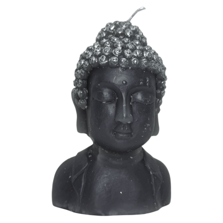 Vela en forma de Buda Gris - 12,5x8x6,5cm