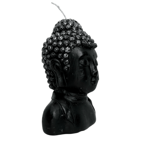 Vela preta em forma de Buda - 12,5x8x6,5cm