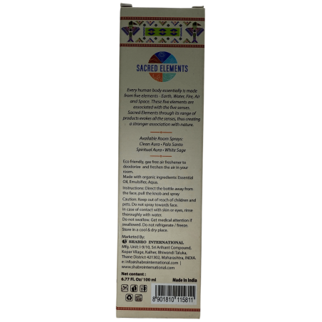 Spray Grounding alla Salvia Bianca e Lavanda SACRED ELEMENTS da HEM - 100ml. - Ripristina l'equilibrio