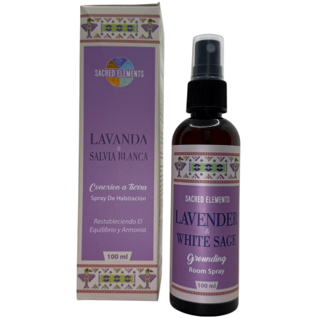 Vit salvia och lavendel Grounding Spray SACRED ELEMENTS från HEM - 100 ml. - Återställer balansen