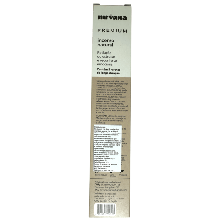 Palo Santo and Coconut Incense Premium Nirvana Brazil Reduces stress - 5 thick handmade sticks - Incenso Artesanal Brasil