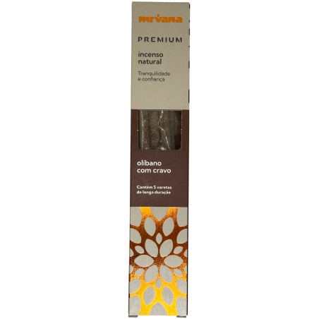 Premium Nirvana Brasile Incenso e chiodi di garofano Tranquillità e fiducia - 5 bastoncini spessi fatti a mano - Made in Brazil
