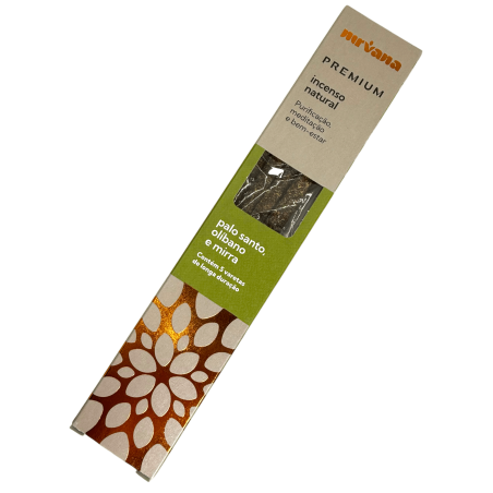Palo Santo Incense, Frankincense & Myrrh Premium Nirvana Brazil Purification - 5 thick handmade sticks - Made in Brazil