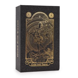 Gioco di Tarocchi con Lamina d'Oro e Libro -...
