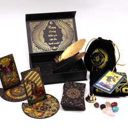 Kit cadou de tarot cu folie de aur Let the...