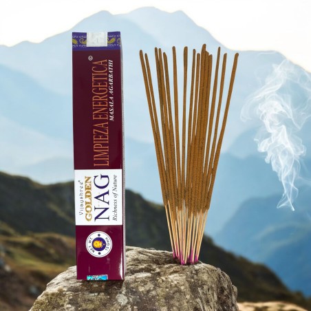 Vijayshree Fragrance Energy Cleansing Wierook GOLDEN NAG  - 1 verpakking van 15gr.