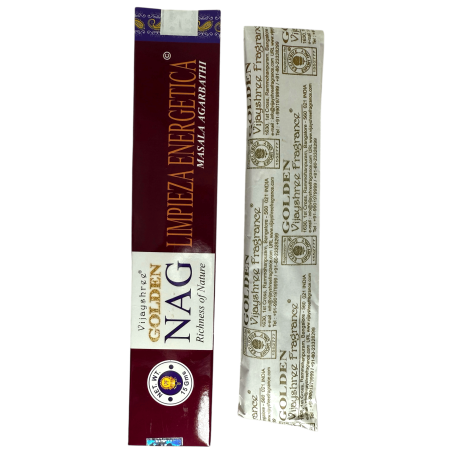 Vijayshree Fragrance Energy Cleansing Räucherstäbchen GOLDEN NAG  - 1 Packung à 15gr.