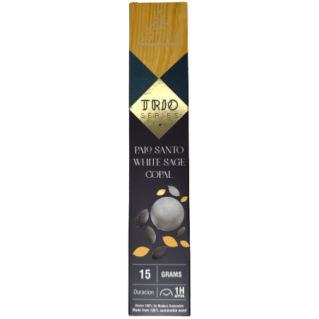 Räucherstäbchen AROMA Trio Palo Santo, Weißer Salbei und Copal - Trio Serie 1 Packung 15gr.