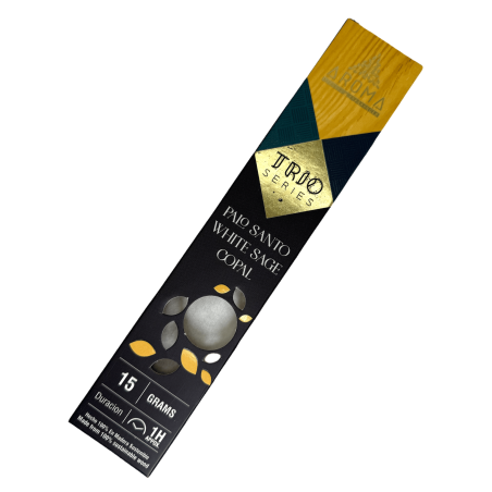 Encens AROMA Trio Palo Santo, Sauge Blanche et Copal - Trio Series 1 pack 15gr.