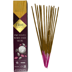 Rökelse AROMA Trio Palo Santo, vit salvia och mysk - Trio Series 1 pack 15gr.