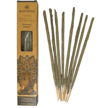 Magisterial Incense White Incense Aromas Argentina 8 dicke Riegel mit Harzen - Energy Cleansing