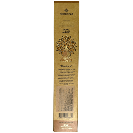 Sahumerios Magistrales Copal Andino Weihrauch Aromanza Argentina 8 dicke Riegel mit Naturharzen - Abundance