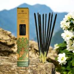 Incenso Magistral Jasmim do País Incenso Aromanza Argentina 8 barras grossas com Resinas Naturais - Gratidão