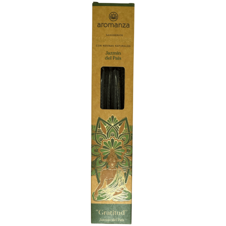 Meesterlijke wierook jasmijn uit het land Wierook Aromanza Argentina 8 dikke repen met natuurlijke harsen - Dankbaarheid