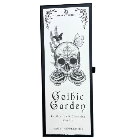 Antika häxrenande ljus - Gothic Garden - 50h - Salvia och mynta - Rening och Rengöring