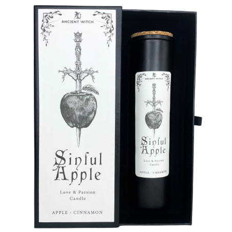 Velas Purificadoras da Bruxa Antiga - Maçã Pecaminosa - 50h - Amor e Paixão - Maçã e Canela