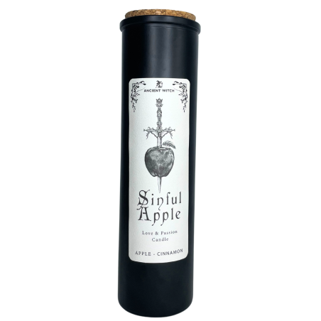 Velas Purificadoras da Bruxa Antiga - Maçã Pecaminosa - 50h - Amor e Paixão - Maçã e Canela