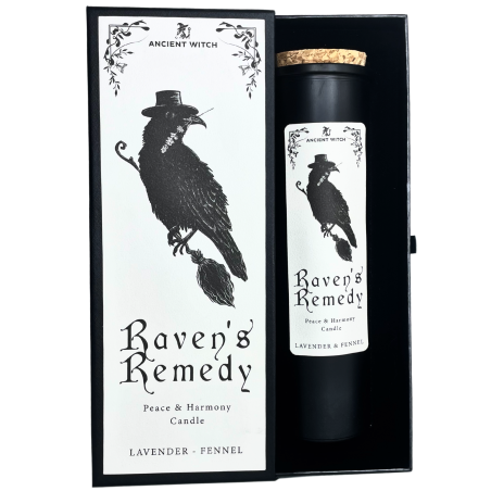 Velas Purificadoras de Brujas Antiguas - Remedio de los Cuervos - 50h - Paz y Armonía - Lavanda e Hinojo