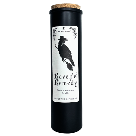 Alte Hexe Reinigende Kerzen - Krähenheilmittel - 50h - Frieden und Harmonie - Lavendel und Fenchel