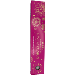 Incienso Goloka Manifestacions Amor i Passió Incienso Rosa amb Mineral de Cuarzo Rosa - 15gr.