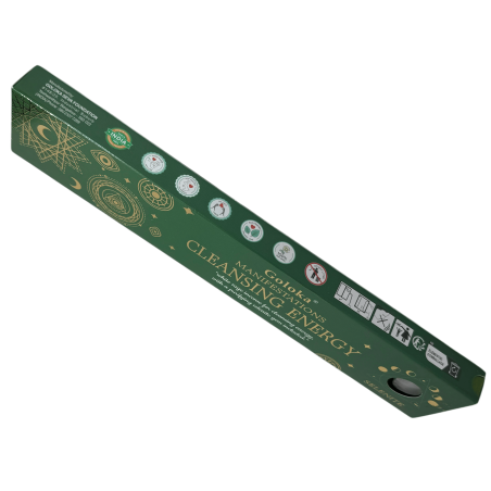 Goloka Incense Manifestations Energy Cleansing White Sage Incense with Selenite Mineral - 15gr.
