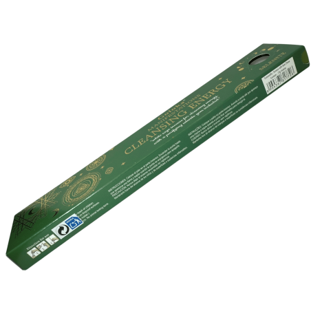 Incenso Goloka Incenso Manifestações de Energia Limpeza Sálvia Branca com Mineral Selenita - 15gr.