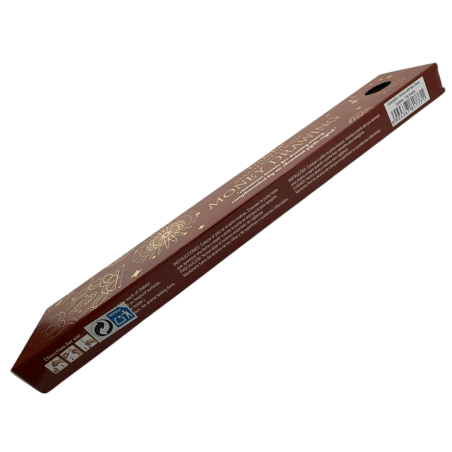 Incenso Manifestações Goloka Atrai Incenso Dinheiro Canela com Mineral Pirita - 15gr.