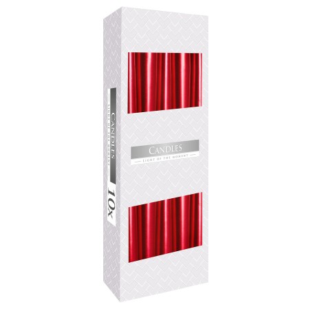 Velas Cónicas - Rojo Metálico - Precio por unidad de vela  - 1