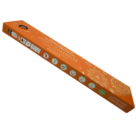 Incenso Goloka Manifestações Positivas de Vibração Incenso de Menta com Mineral Sunstone - 15gr. - Vibrações Positivas