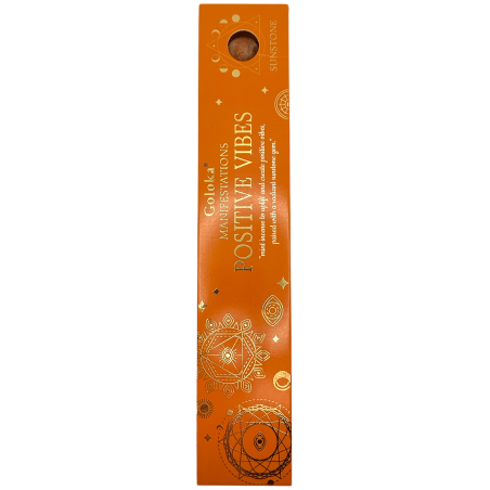 Goloka Wierook Positive Vibration Manifestations Mint Wierook met Zonnesteen Mineraal - 15gr. - Positive Vibes