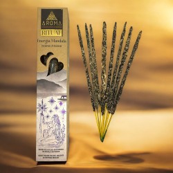 Encens Mandala Energy Ritual AROMA Encens Artisanal - Boîte de 20 grammes avec message inspirant