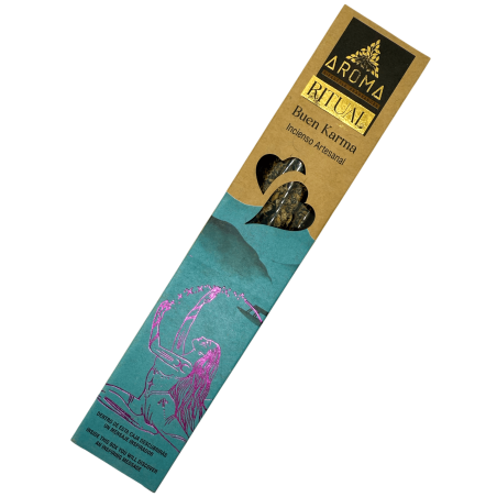 Encens Good Karma Ritual AROMA Encens Artisan - Boîte de 20 grammes avec message inspirant