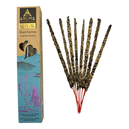 بخور Good Karma Ritual AROMA Artisan Incense - علبة 20 جرام مع رسالة ملهمة