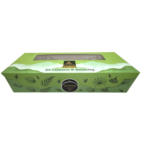 Kit Calma y Equilibrio AROMA Fragrances - Incienso, Pirámide, Salvia DIP, Bombas de Defumación, Cono y soporte