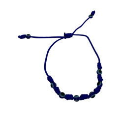Bracelet Bleu 7 Noeuds avec Oeil Turc HOSTENATURA - Contre le mauvais œil et les énergies négatives