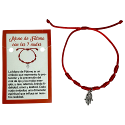 Pulsera 7 Nudos con Mano de Fátima / Hamsa...