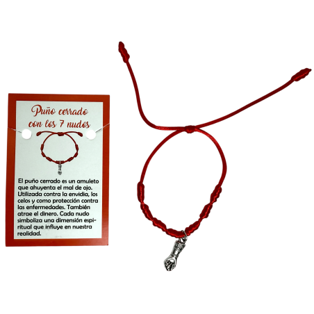 7 knopen armband met gesloten manchet / Higa / Figa HOSTENATURA - Verdrijft boze oog, afgunst en jaloezie