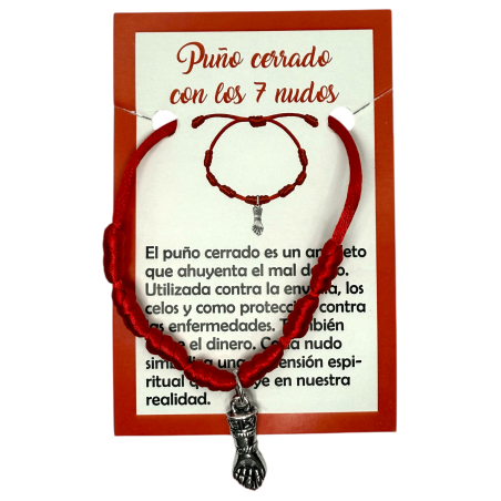 Polsera 7 Nusos amb Puño Tancat / Higa / Figa HOSTENATURA - Ahuyenta mal d'ull, enveja i gelosia
